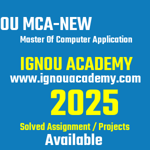 IGNOU MCA-NEW SOLVED ASSIGNMENT 2025